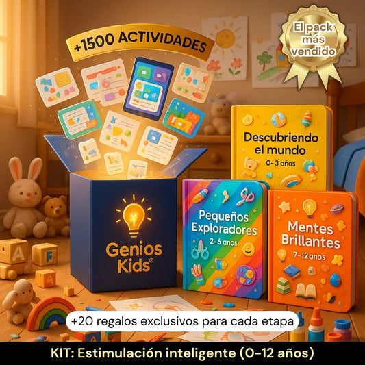 🧠 Genios MEGA PACK® +1500 Actividades Educativas en 15 Minutos al Día (0–12 años) + 20 BONOS🎁